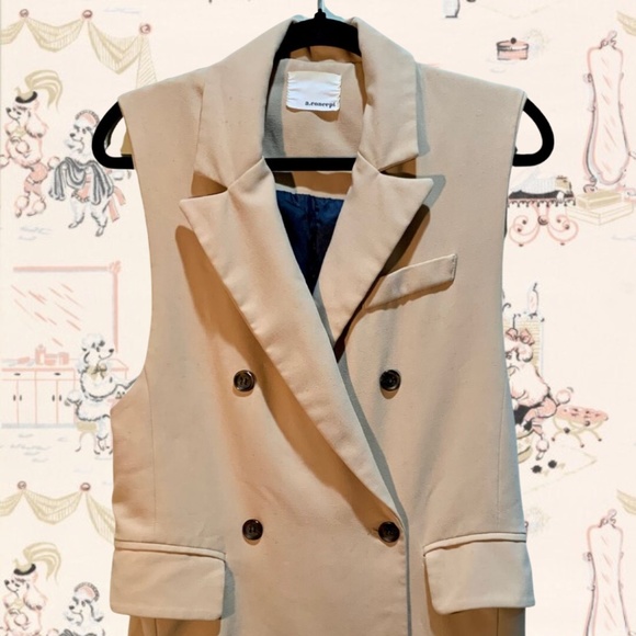 A.Concept Double Breasted Longline Vest - Picture 2 of 3